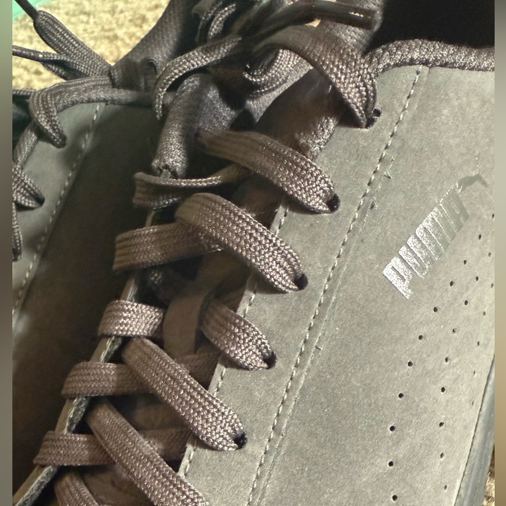 Puma Smash v2 L Gray Sneakers US 10 EU 43 Leather Casual - Picture 4 of 9